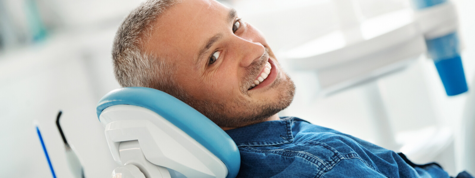 man at the dentist